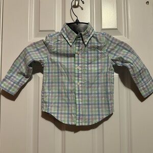 Janie and Jack Pastel Plaid Button Down Shirt